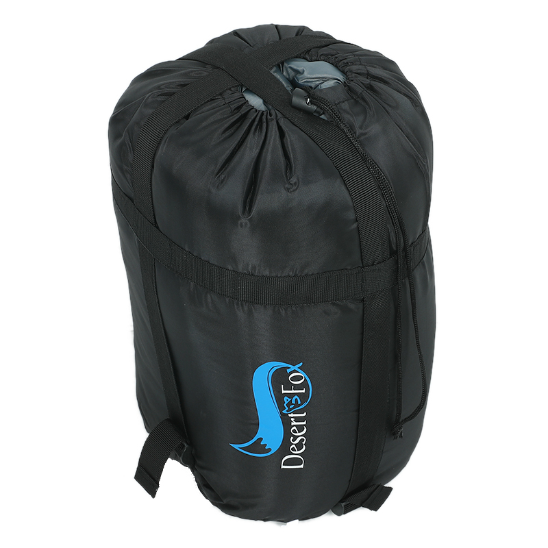 2Kg Winter Katoenen Slaapzak, kleine Ruimte 220X85Cm Camping Warme Slaapzak Met Compressie Zak Voor Wandelen Camping