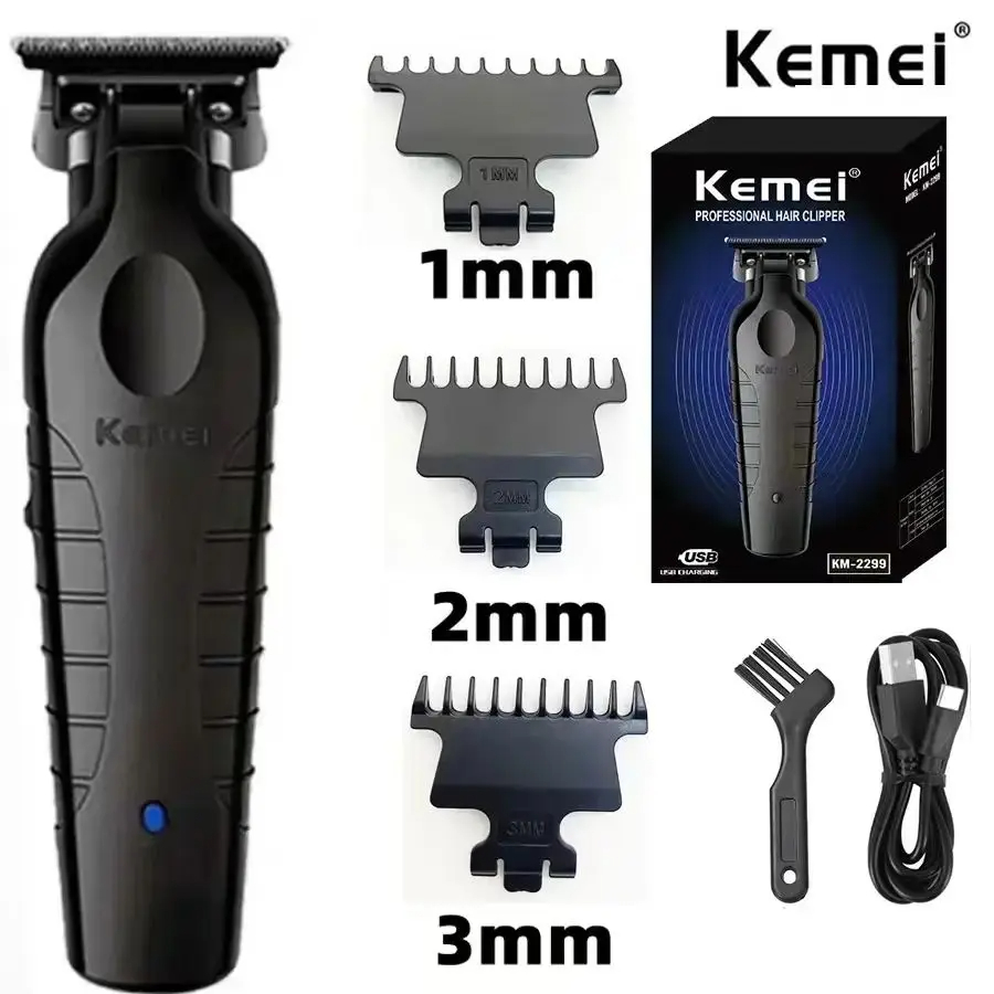 Tondeuse Kemei KM-658 Professionnelle - Rechargeable Avec 3 Têtes - Neuf
