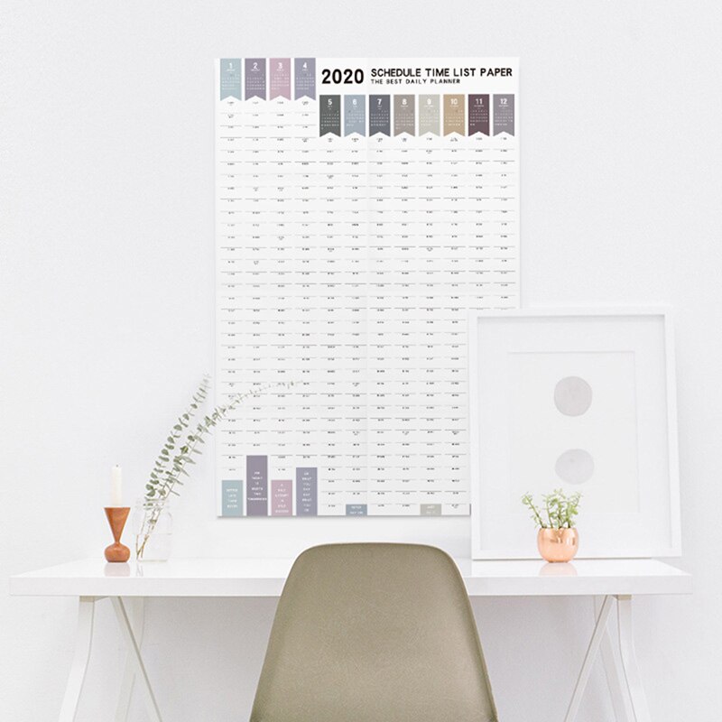 Blok Jaar Planner Dagelijkse Plan Papier Muur Kalender Voor Office School Thuis