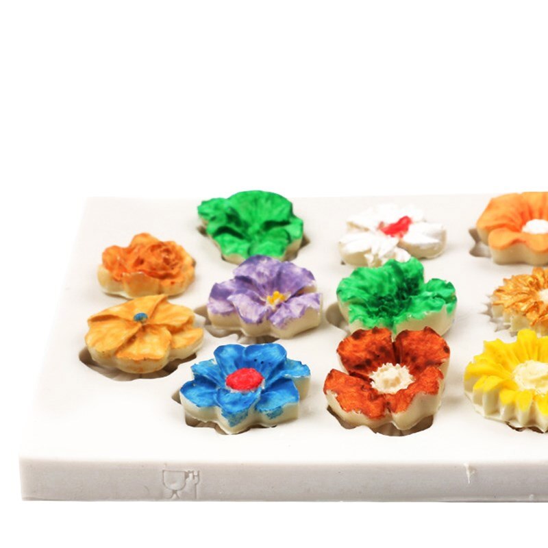 Sugarcraft pasta stempel bryllup smuk præget dejlig blomst silikone fondant kage dekorationsværktøj chokolade gumpaste form