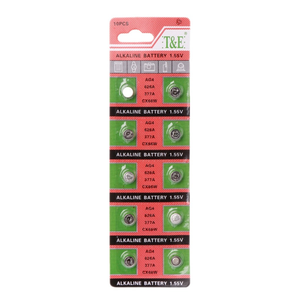 10 PIÈCES Montre Pile AG4 377A 377 LR626 SR626SW SR66 LR66 Piles Bouton Jouets Caméra À Distance