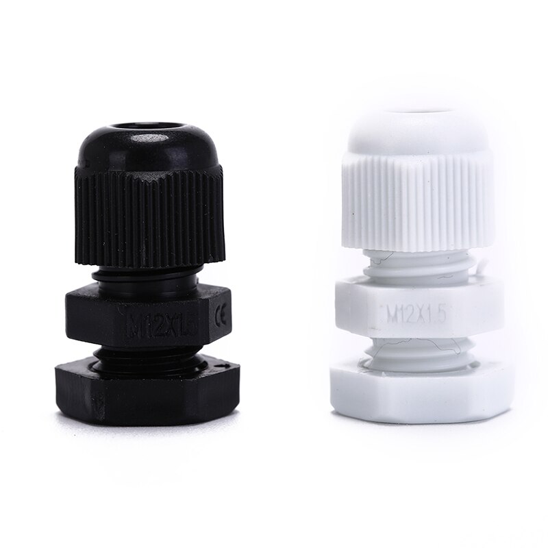 3mm-6.5mm 10pcs/lot for Cable CE Waterproof Nylon Plastic Cable Gland IP68 M12 Connector