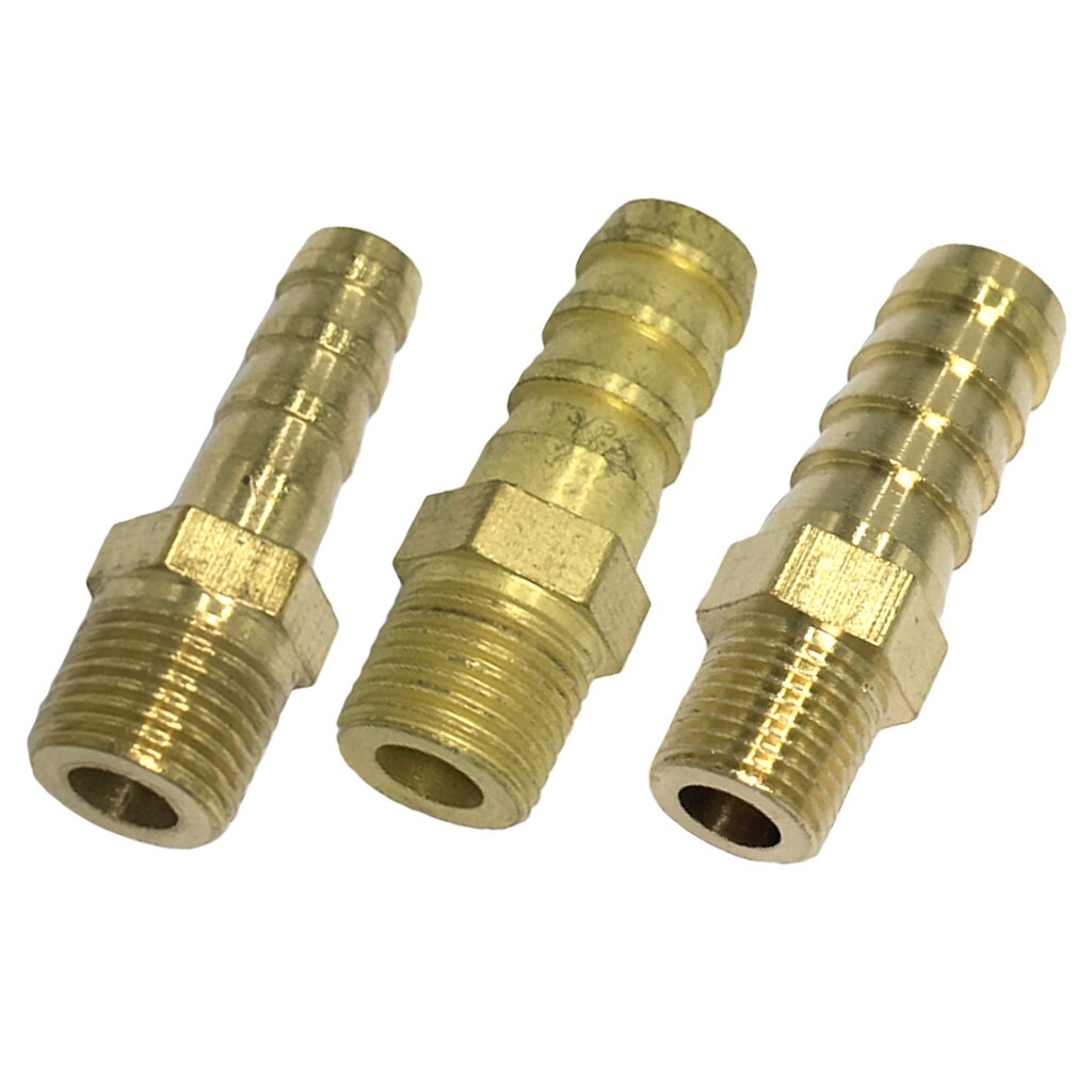 Brass Straight Hose Pipe Fitting- Equal Barb Coupler Connectors, DN6x 6mm-10mm, Heavy Duty