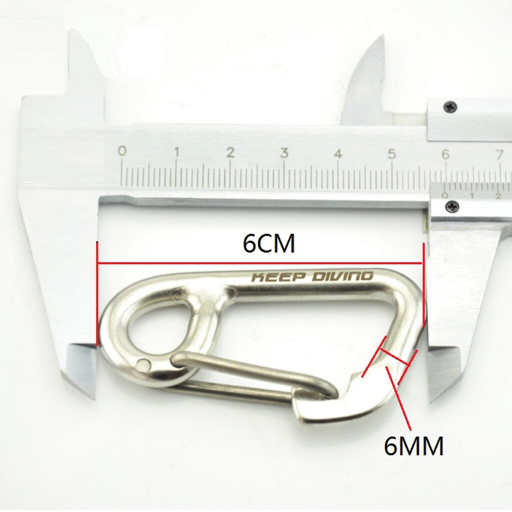 Stainless Steel Snap Hook Spring Loaded Link Carabiner Connector Clip