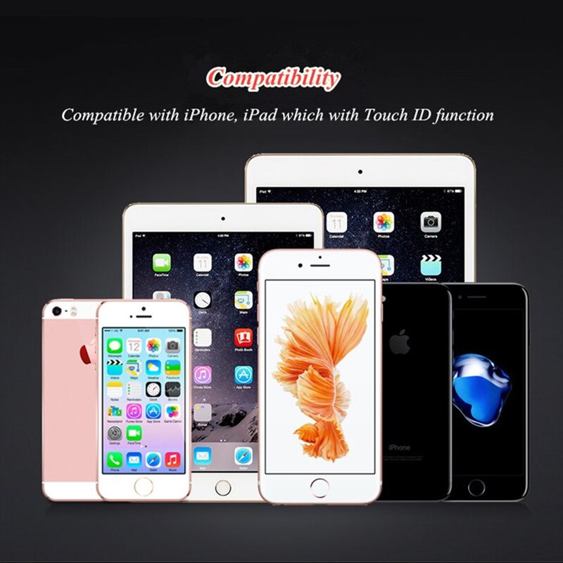 Pegatina de botón de inicio Universal para iPhone 8, 7, 6, 6S Plus, 5, iPad 2, 3, 4, Mini identificación táctil de huellas dactilares, pegatinas protectoras contra el sudor, 2 uds.