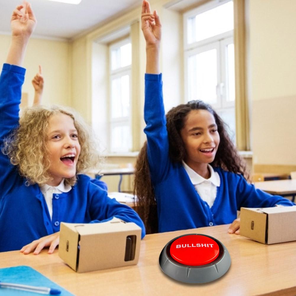 Bullshit Loudspeaker ButtonsBULLSHIT Light Sound Button Music Box Squeeze Box Tap Box Table Game Responder Fun Gag Toy