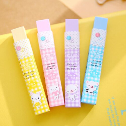 Gomas de borrar para lápices de dibujos animados, goma de borrar, material de oficina, escuela, suministros de aprendizaje para niños (ss-a886), novedad, Serie 6, 1 unidad