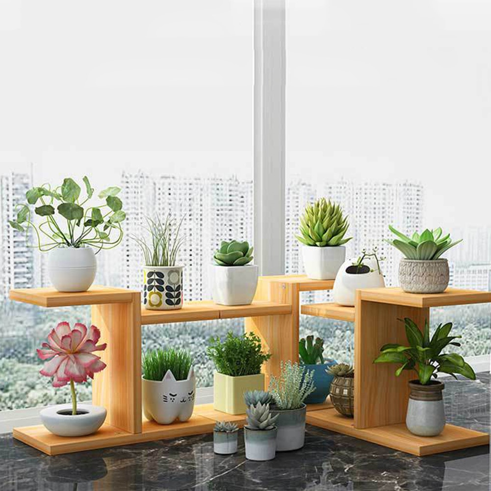 Houten Plant Stand 4 Tier Verticale Plank Bloem Display Rack Thuis Outdoor Bloempot Houder Voor Tuin Patio Balkon Slaapkamer