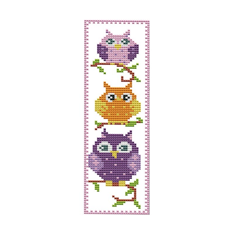 Cross Stitch Bookmark Flowers Animal Pattern Embroidery Cartoon DIY Handmade Sewing Book Decor Marks Art Crafts Girl: 48
