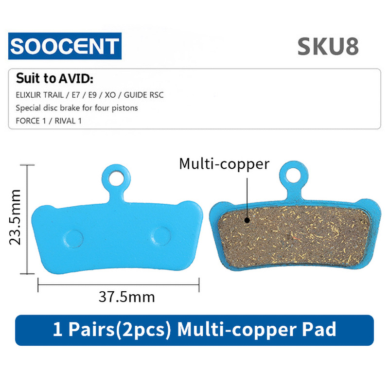 1 pares Semi-metal freno de disco de bicicleta de montaña MTB ciclismo pastillas de freno para bicicletas y accesorios moto-accesorios SHIMANO B01S SRAM M446 355: sku8