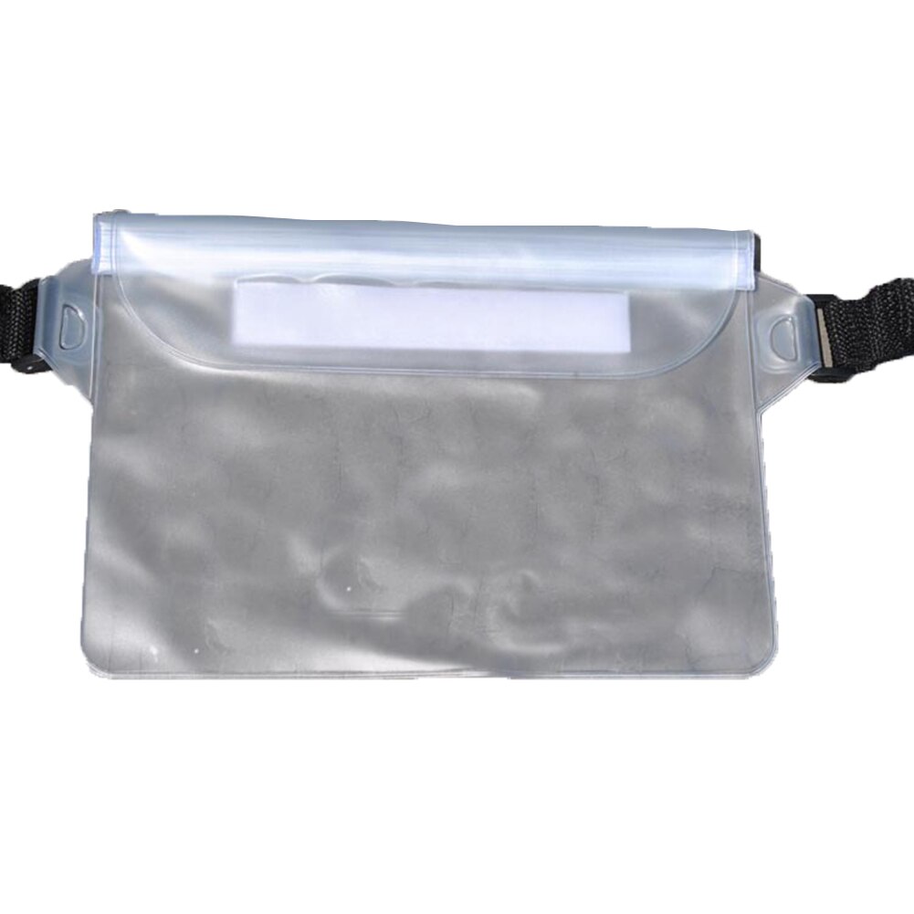 Waterproof Underwear Waist Bag Funny Pack Summer Beach Dry Pouch phone Waist Bags PVC Belt Waist Pack: transparent