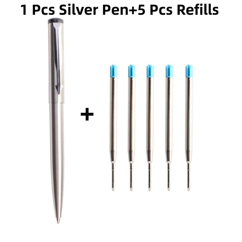 Metal Ballpoint Pen Press Style Commercial Pens For School Office Stationery Supplies Core Automatic Ball Pen: Burgundy / Blue