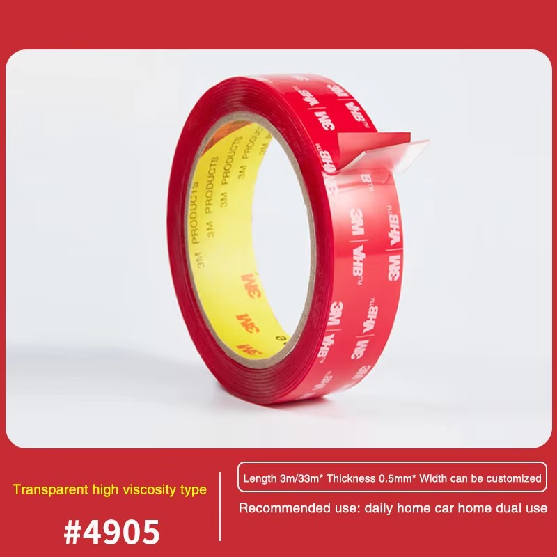 Nastro biadesivo trasparente 3M 4905 VHB Nastro nano resistente Nastro biadesivo acrilico impermeabile ad alta temperatura senza traccia: 30mm
