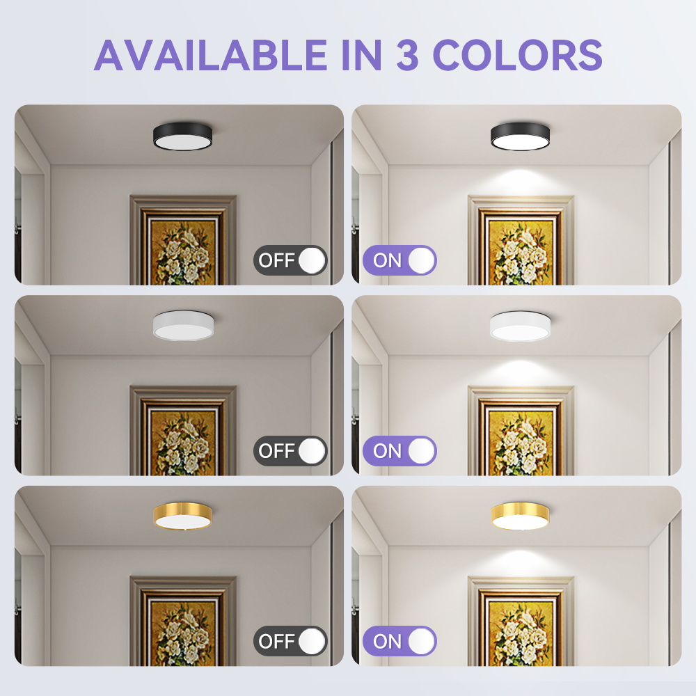 Led-downlight inomhus taklampor 3 färger dekoration nedåtriktad lyster hushållsapparater rumslampor panel gatuarmaturer sovrum led-spotlight