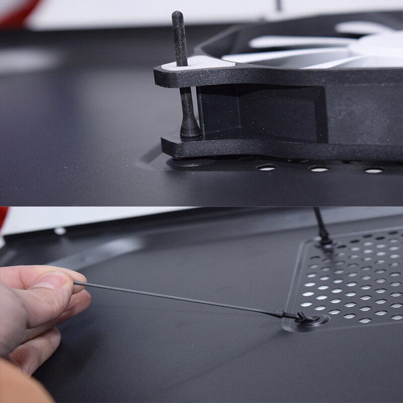 50 pcs 65mm Screw Pin Rivet Rubber PC Fan Noise Absorbtion Mount Silicone Screws