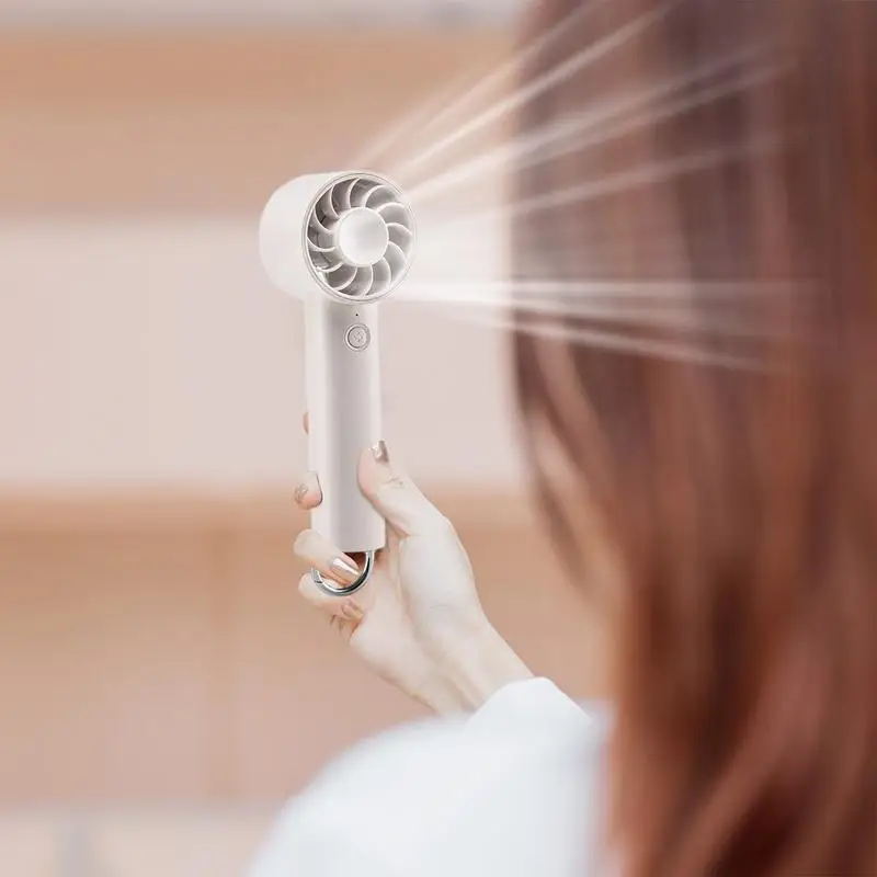 Draagbare elektrische ventilator Handheld ventilator op batterijen Reisaccessoires Oplaadbare turbineventilator Kleine zakventilator