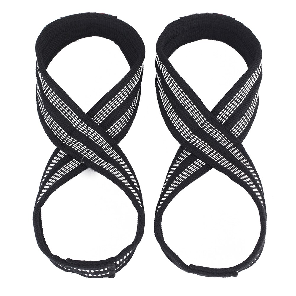 2pcs Powerlifting Fitness Gym Lifting Straps Deadlifts Horizontal Bar Portable Bodybuilding Figure 8 Wrist Support Anti Slip