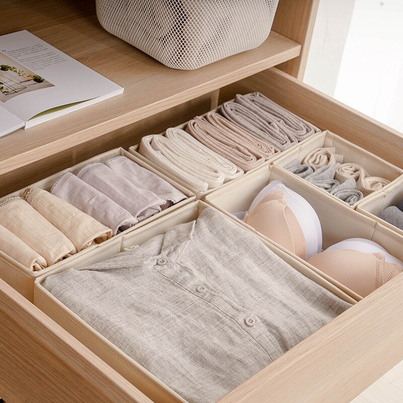 Kreative Haushalt Kleidung Schublade Kasten Unterwäsche Sortierung Speicher Kleiderschrank OrganizerHousehold Lagerung Schublade Teiler