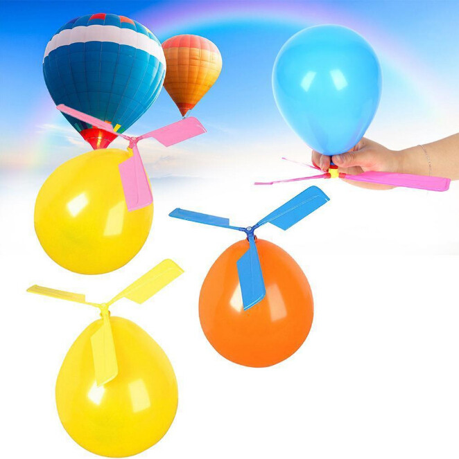 Grappige Klassieke geluid Ballon Helicopter UFO Kids Kind Kinderen Spelen Vliegende Speelgoed bal outdoor fun sport
