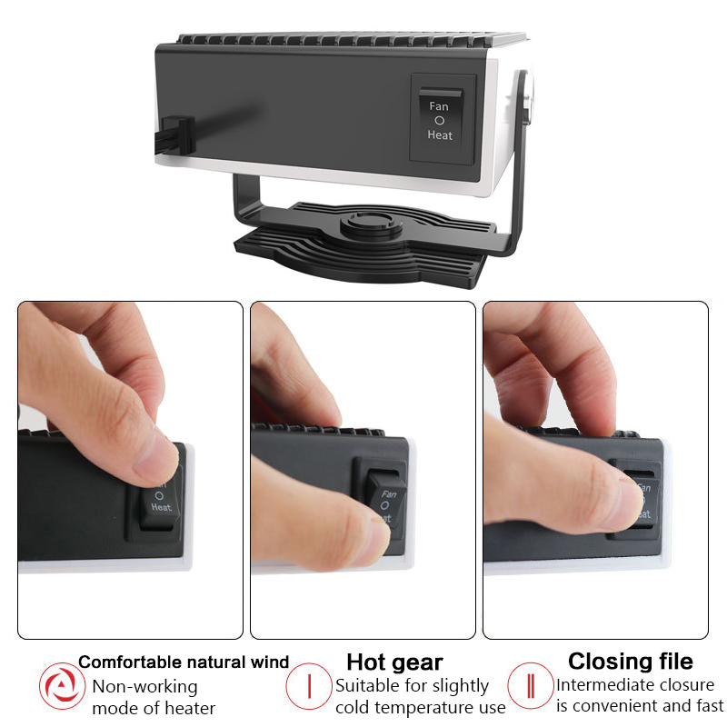 Car Heater Fan Windscreen Window Demister 12V Portable Heater Defroster Snow Home Office Heater Winter Car Accessories