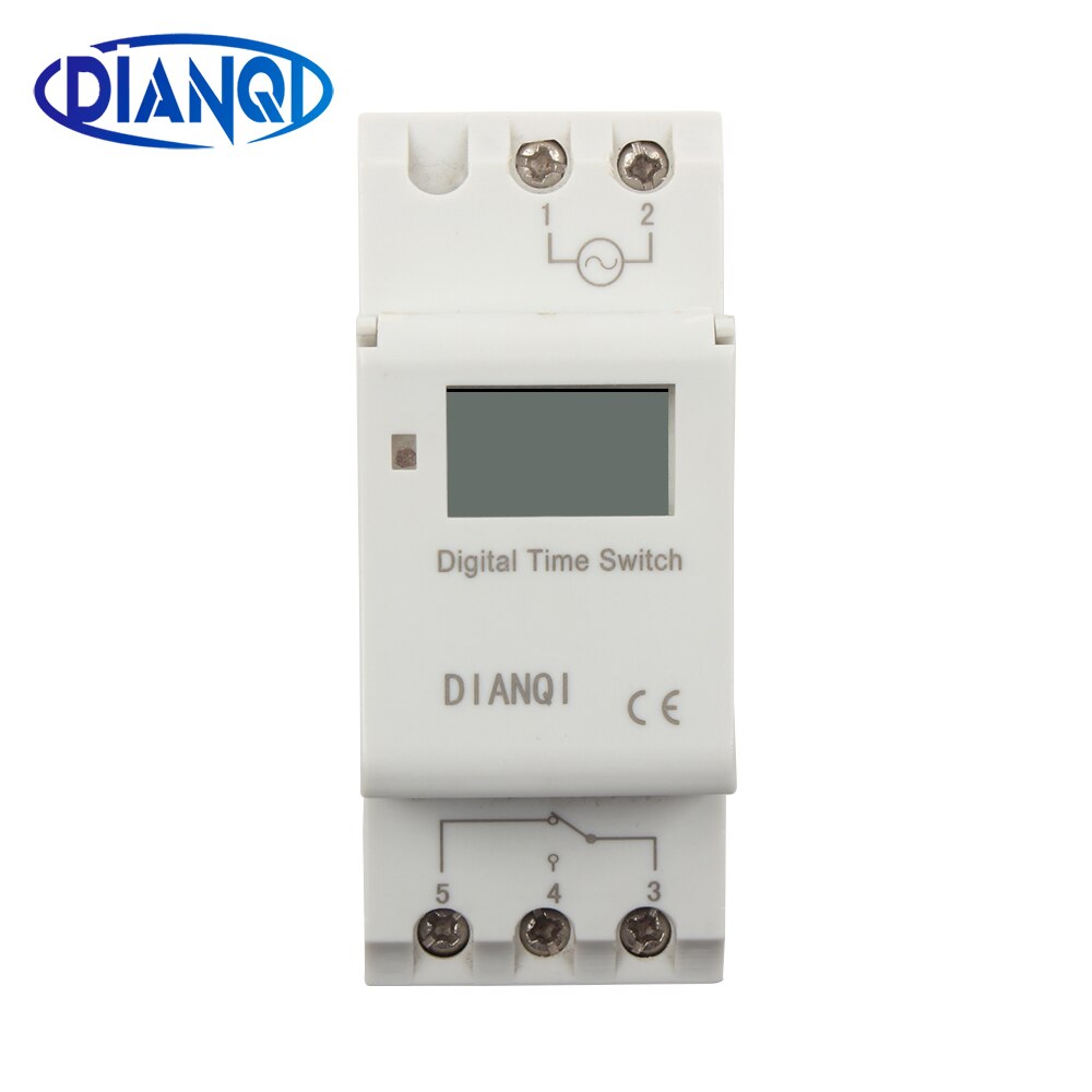 Timer switch din rail digital TP8A16 weekly programmable electronic microcomputer time switch 220V 230V 6A-30A 12V AC bell ring