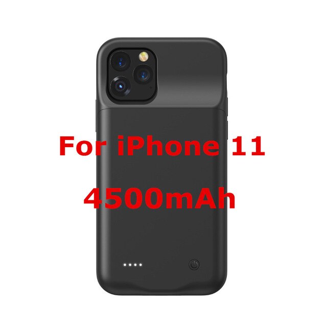 KQJYS Portable Soft TPU Full Covered Battery Case for iPhone 11/11 Pro Mobile Power Case for iPhone 11 Pro Max