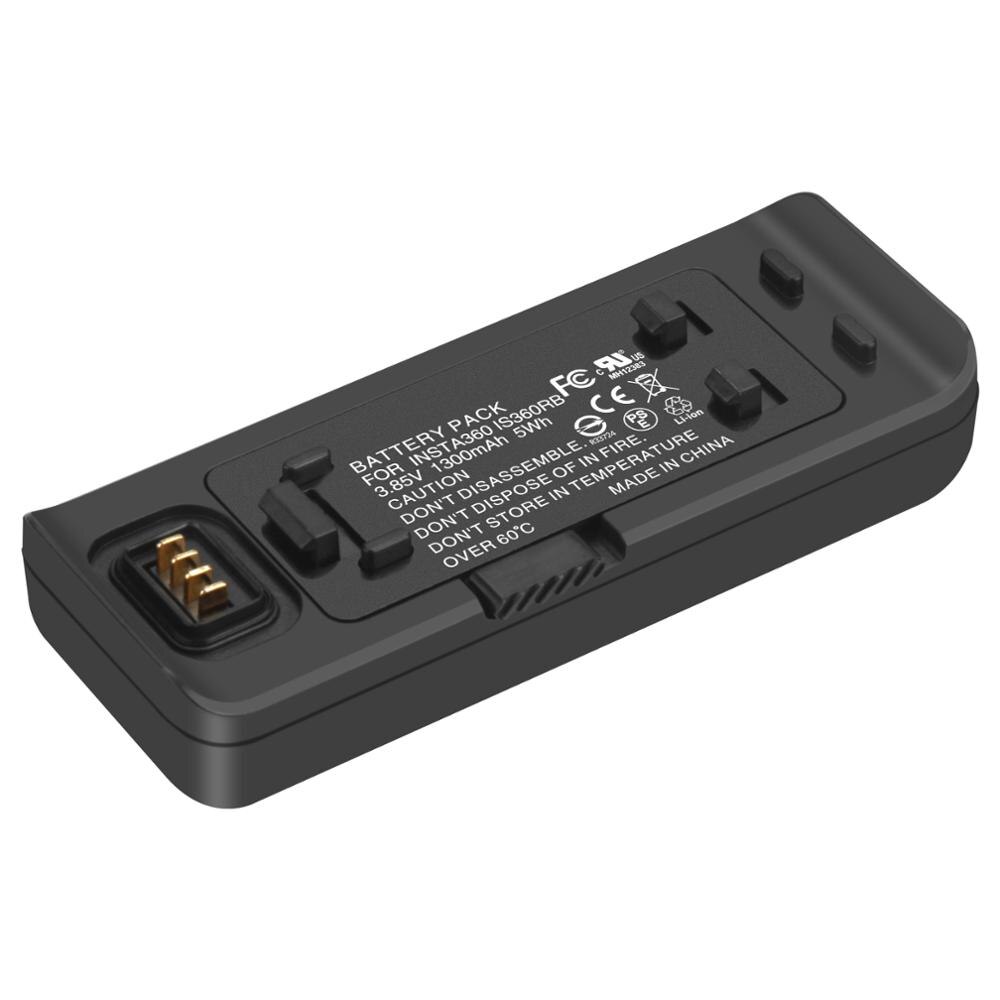 Base de batería de litio Insta 1300 R de 360 mAh, cargador Dual Micro tipo C IS360RB para Insta360 ONE R 4K /1 pulgada/360, accesorios