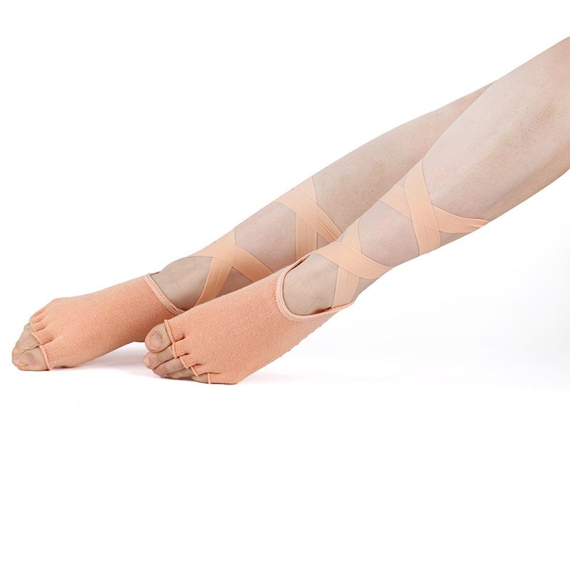 Calzini Yoga Cotone - Mezzo Dito Antiscivolo - Donna Pilates Barre Workout