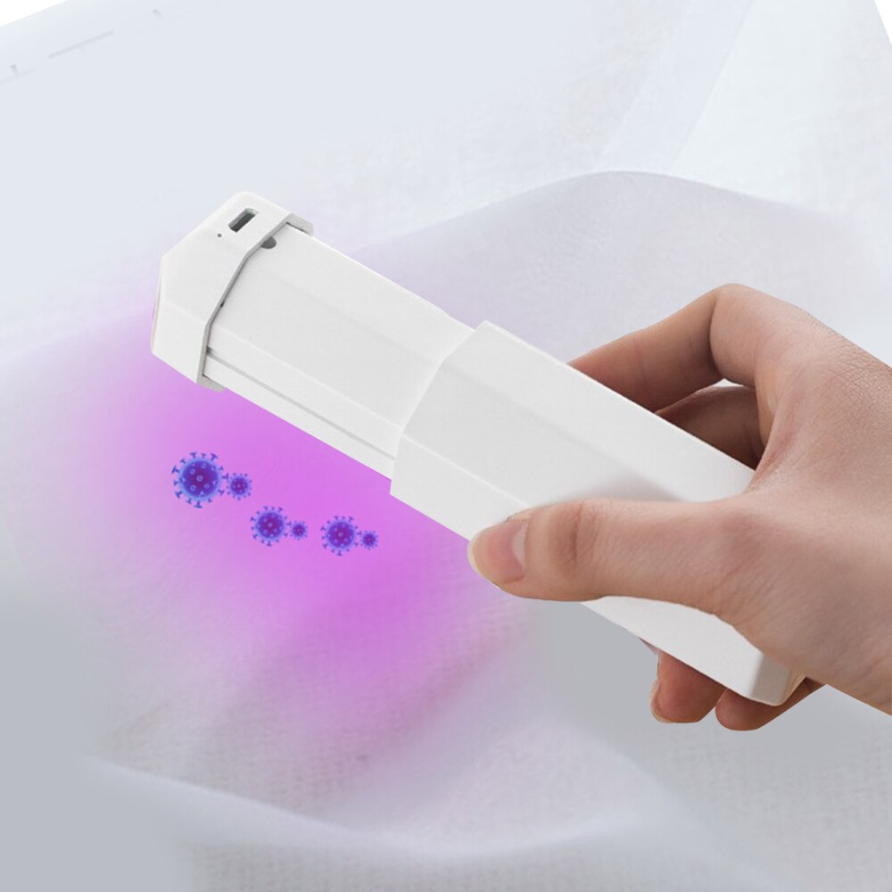 Handheld Uv Kiemdodende Lamp Led Uvc Lamp Met Ozon Telescopische Uv Licht Sanitizer Draagbare Met Usb Charger