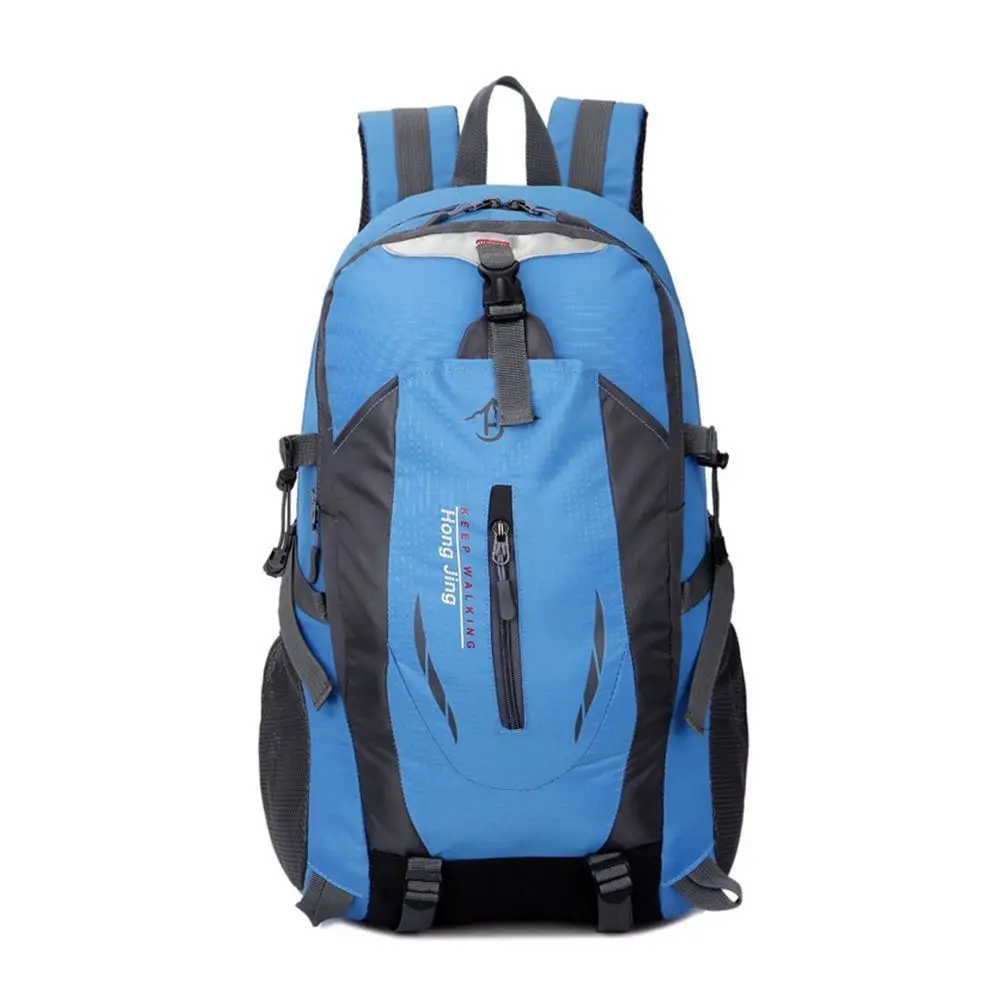 Durable Camping Backpack 40L Large Capacity Travel Rucksack Nylon Waterproof Outdoor Bags Hiking Travel Bag: Blue