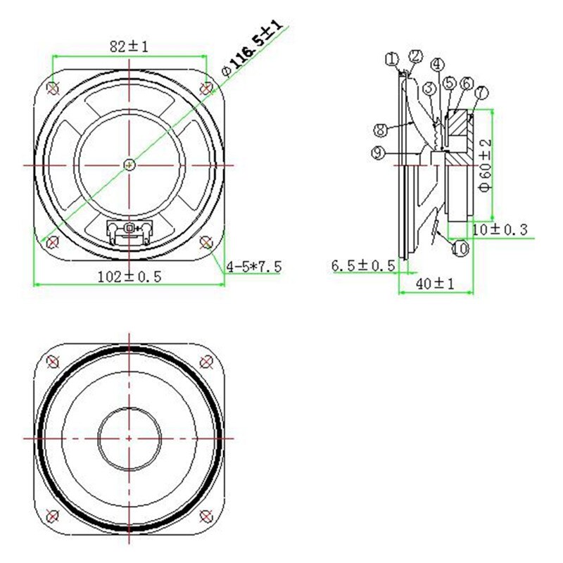 SOTAMIA 1Pcs 4 Inch Audio Sound Full Range Speaker 8 Ohm 10W Multimedia DIY Portable Speaker Bluetooth Home Theater