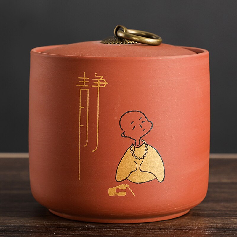 Canister Set Coffee Container Tea Organizer Tea Leaves Container Chinese Pickle Jar Caja Para Te Tea Caddy Ceramic AB50CY
