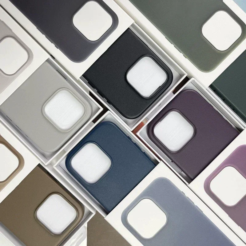 Officiële MagSafe lederen tas met doos voor Apple iPhone 16 Pro Max 16 Plus hoesje Draadloos opladen Magnetische hoes