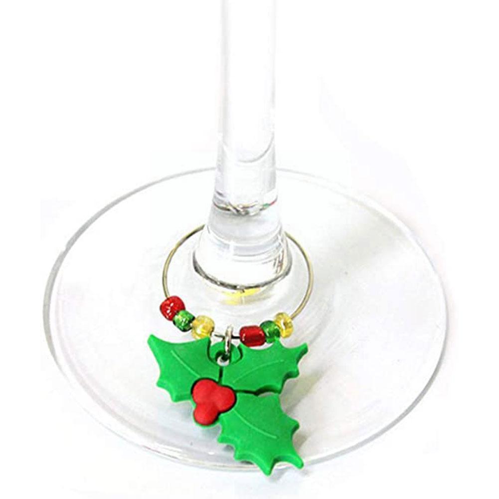 100pcs Champagne Wine Glasses Charm Rings Silver Metal Earrings Hoops Wire Drink Rings Labeling Circle Wine Party S4J5