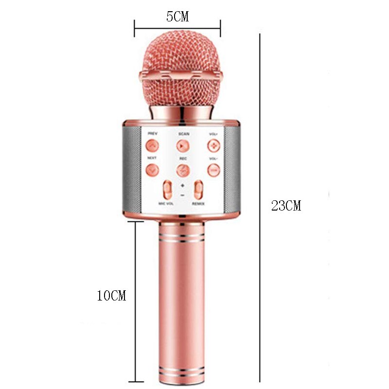 Draagbare Bluetooth Draadloze Microfoon Handheld Karaoke Mic USB Mini Home KTV Voor Muziek Zingen Speaker Speler