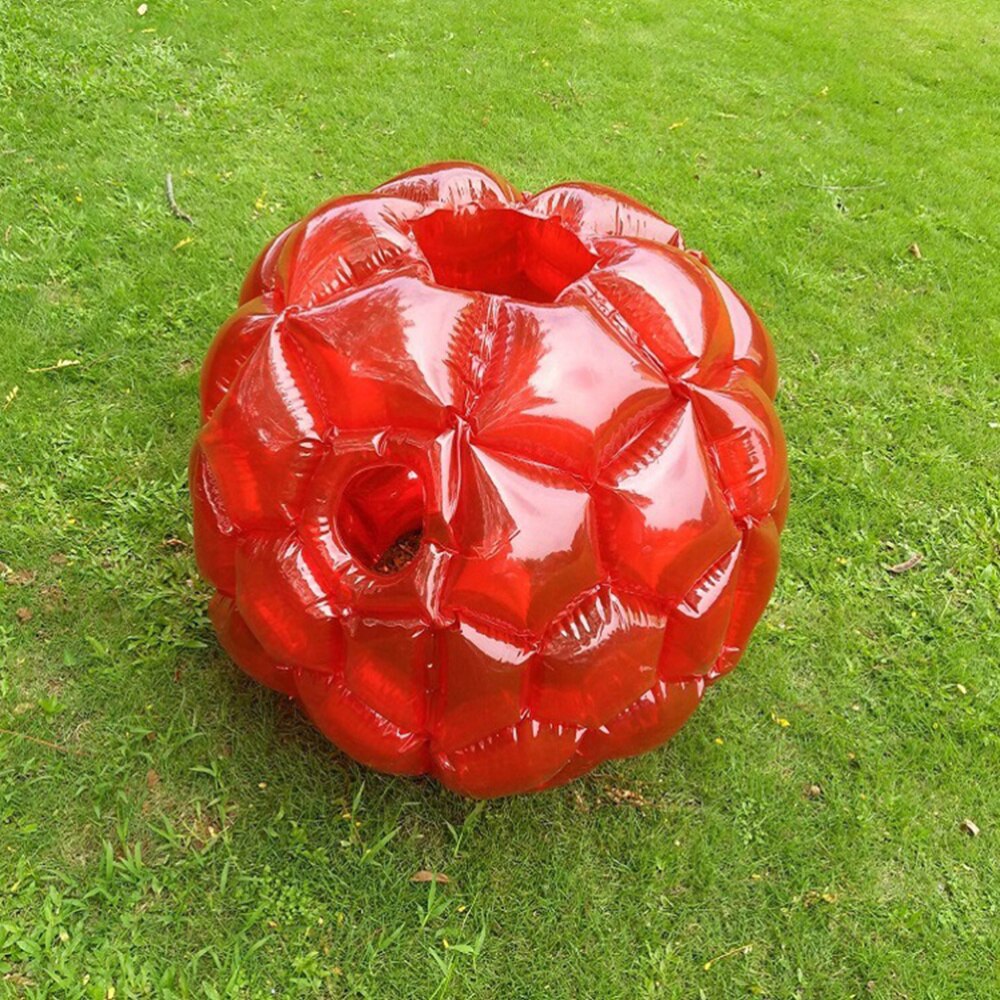 1pc 60*60cm gonflable PVC pare-chocs corps Zorbing Zorb bulle football pour enfants enfants adultes (bleu Transparent)