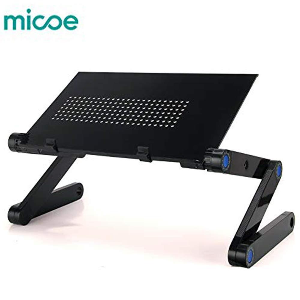 MICOE Draagbare opvouwbare Verstelbare Aluminium Laptop Bureau Folding Geventileerde Muismat
