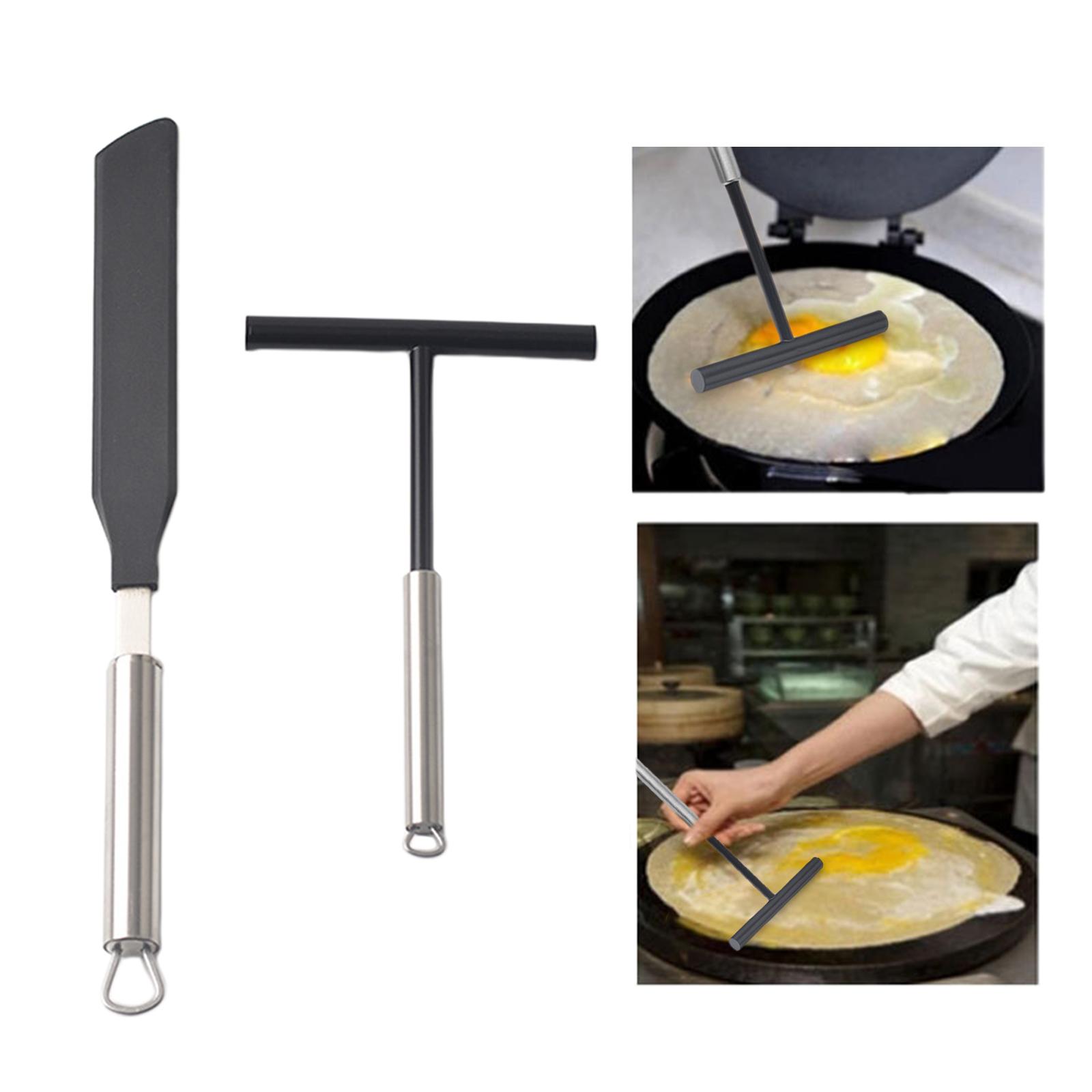SCSpecial Crêpe Spreider en Spatel Kit - Set van 2 Gereedschap Met Houten Spatel en 11,7 cm T-vormig Gereedschap