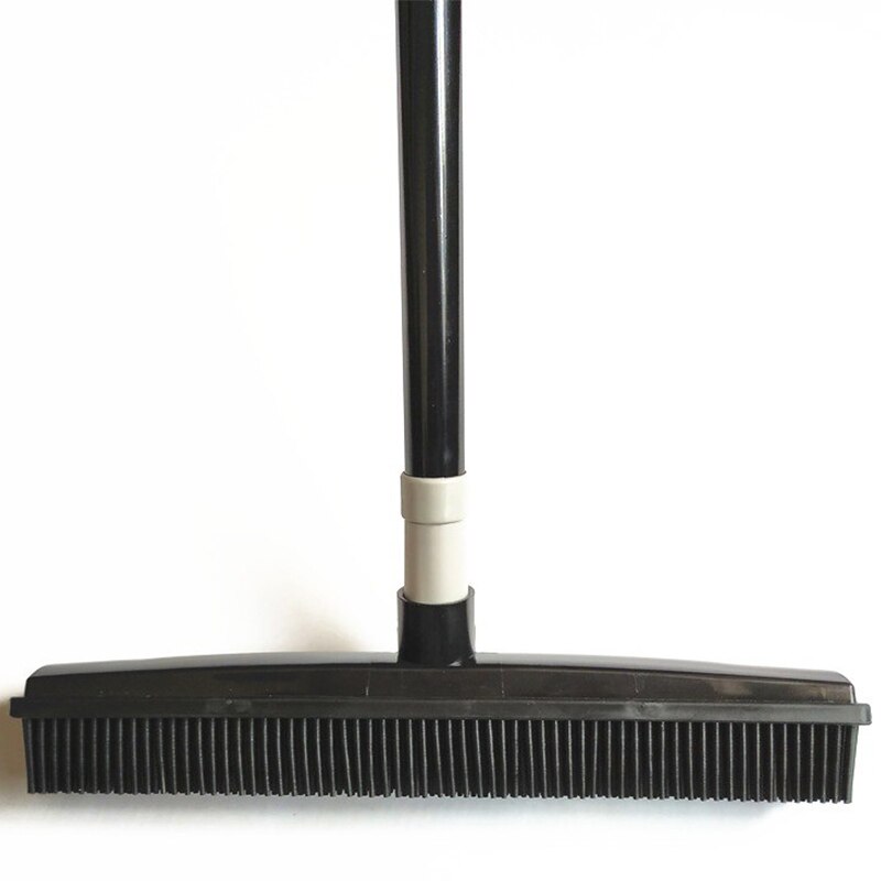 UNTIOR Multifunktionale Teleskop Besen Magie Gummi Besen Reiniger Haustier Haar Entfernung Pinsel Hause Boden Staub Mopp &Ampere; Teppich Kehrmaschine: Schwarz