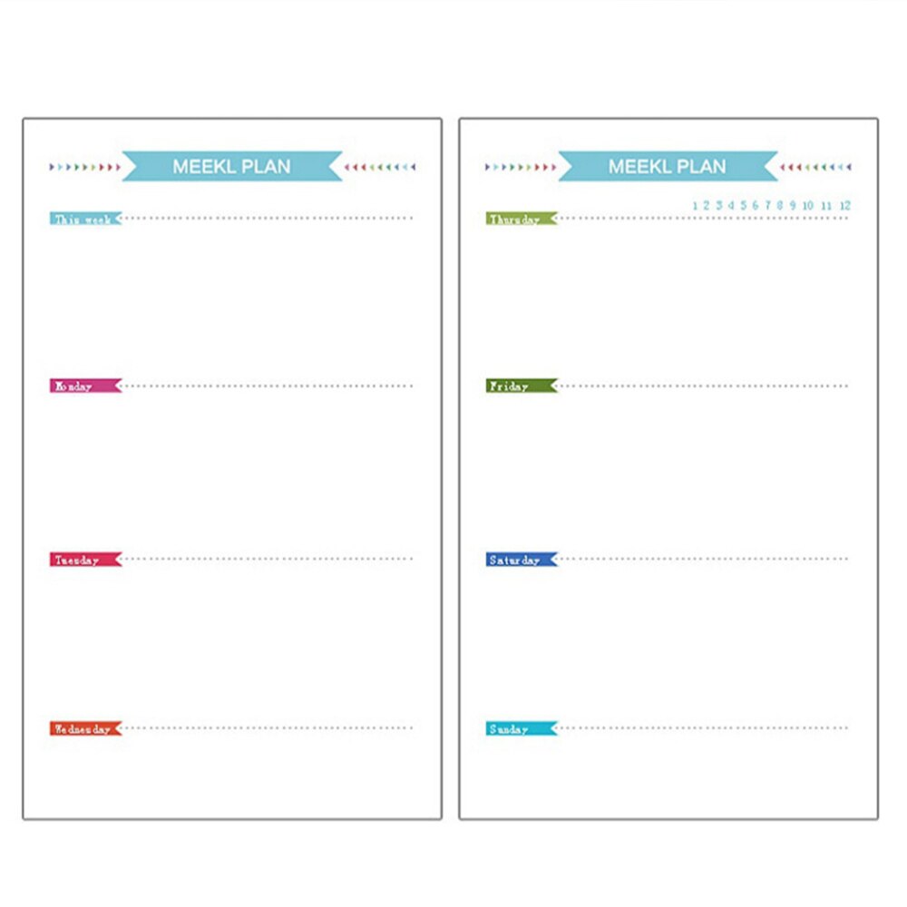 3 Sets 6-Hole Loose-leaf Filler Papers Assorted Replacement Spiral Notebook Paper (A5)