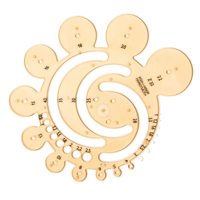 2pcs Radius ruler Surveying And Mapping Drawing Tools Foot Ten Kinds Of Style Multipurpose Template Ruler