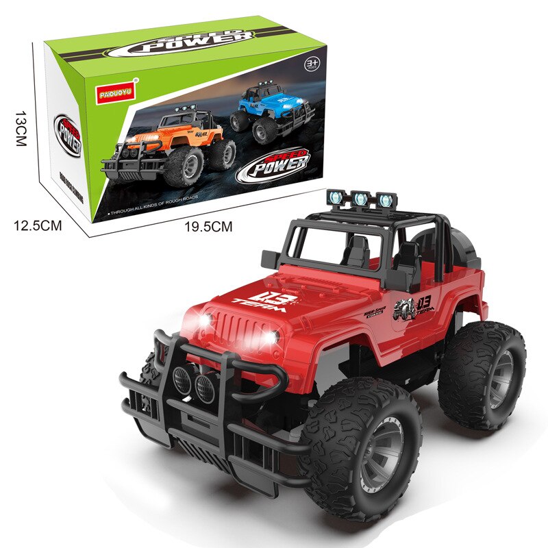 Four-way Remote Control Wrangler 1:20 With Light Remote Control Off-road Vehicle 2.4GHz Climbing Vehicle Toy Car: red