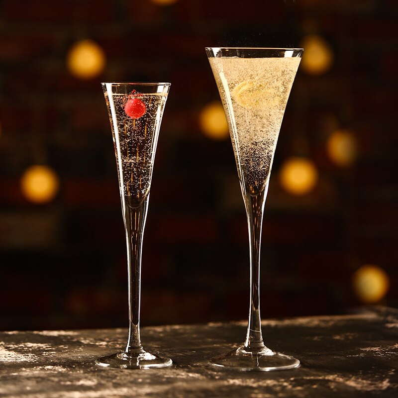 V Shaped Cocktail Glass Cup Crystal Champagne Glass Wine Goblet For Drinking Copas De Vino Kitchen Dining Bar EB5BL