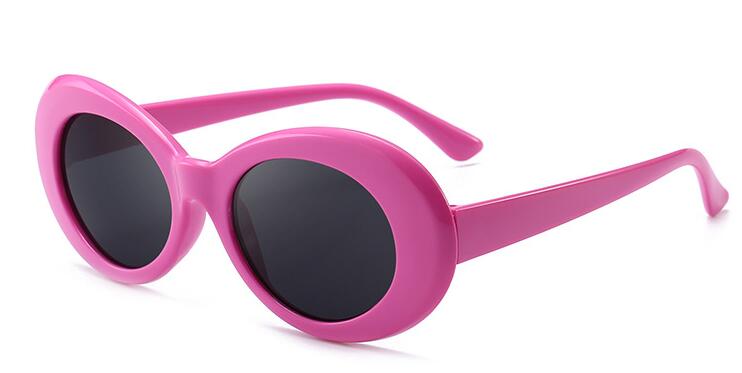 Classic clout goggle kurt cobain briller ovale damer solbriller vintage retro solbriller til kvinder  uv400 gafas de sol 9750: Lilla