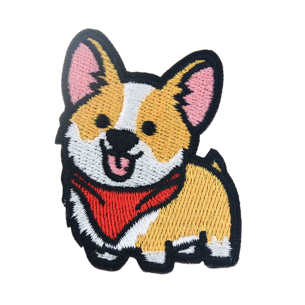 Corgi/Teckel/Husky Patch Borduurwerk Patches Voor Kleding Leuke Hond Animal Ijzer-Patches Op Kleding