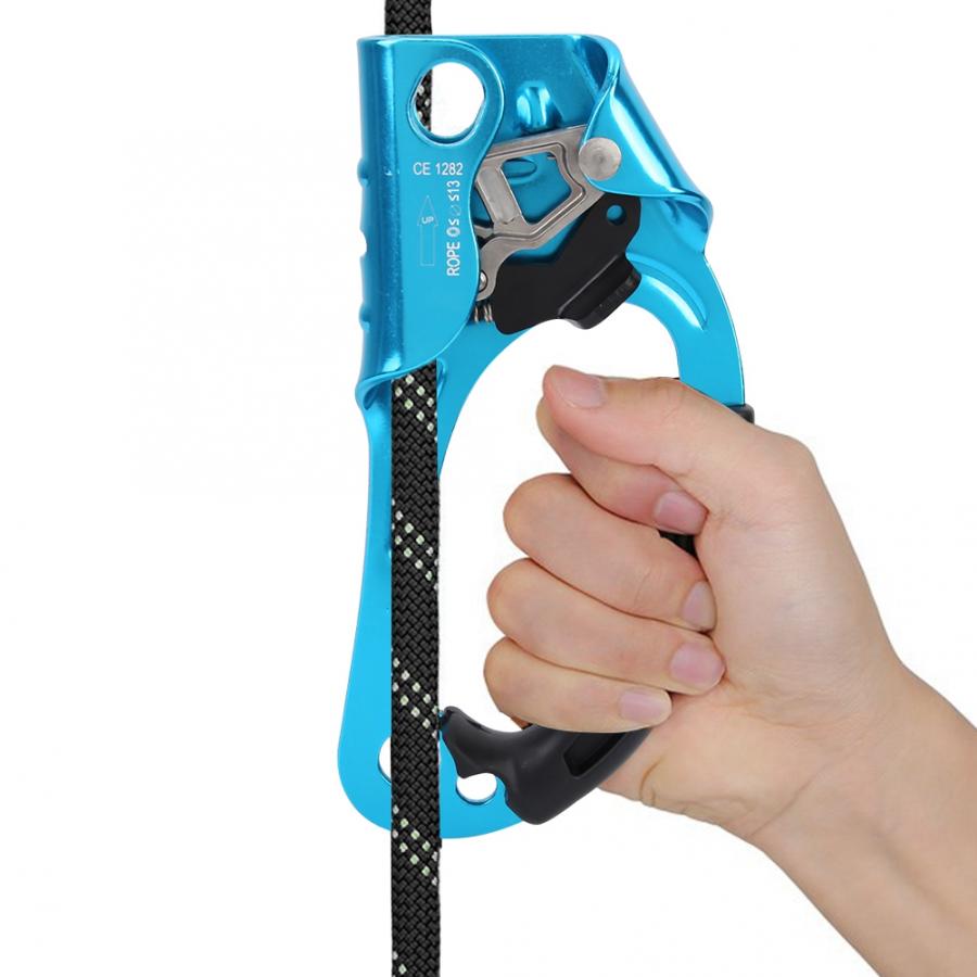 Outdoor Bergsteigen Klettern Rechts Hand Ascender Abseilgerät Erfassen Clamp für 8-13mm Seil Outdoor klettern