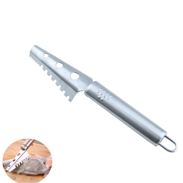 Stainless Steel Fish Scale Scraper Cleaning Fish Skin Planer Tool Brush Fish Bone Remover Tweezer Pincer Tongs Seafood Tool: Type 1