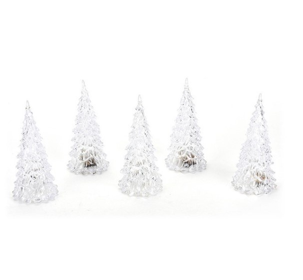 Christmas Tree Colorful Changing LED Desk Table Lamp Light with Seven Colors Romatic(Size:12 cm X 5.5 cm)