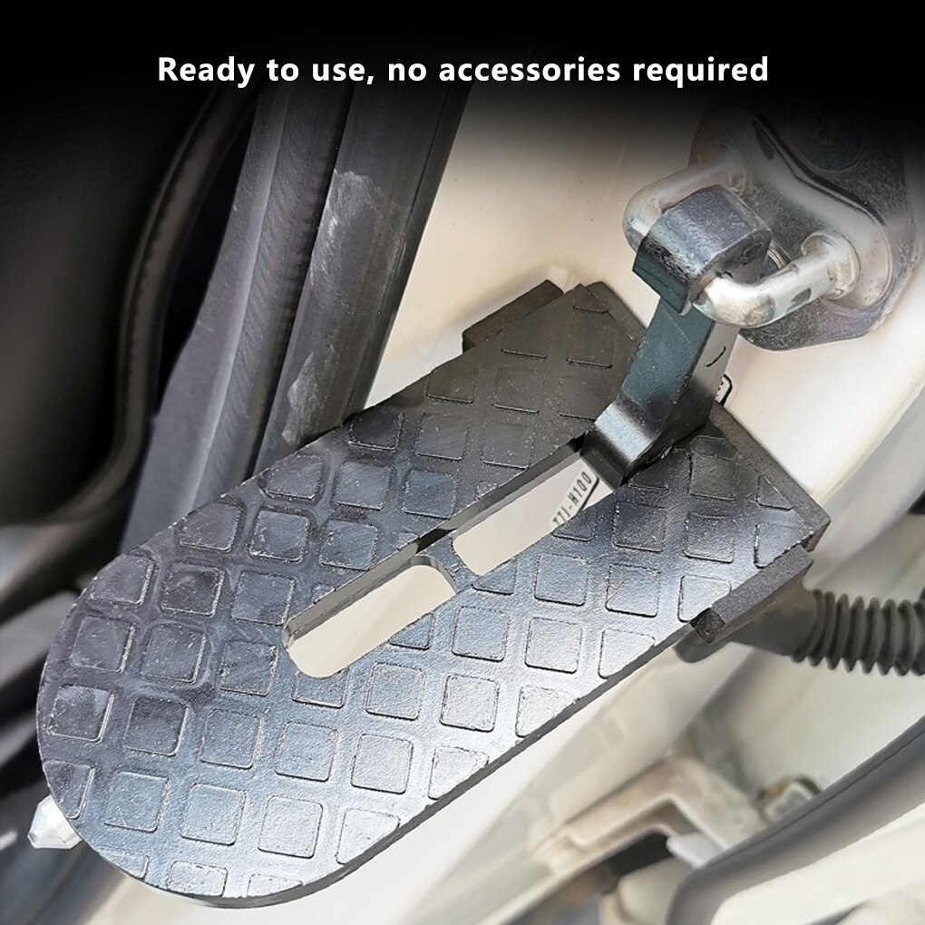 Universal Foldable Car Door Step Pedal Portable Space Saving Car Latch Hook Doorstep Aluminum Alloy Roof Rack Foot Pedal Ladder