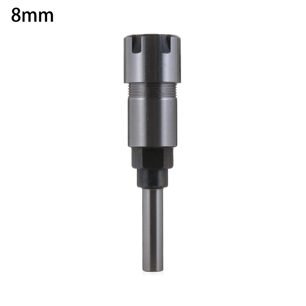 Milling Cutter Extension Rod 1/4" 8mm 1/2" Shank ER Collet Chucks Hard Alloy Router Bit End Mills Collet Tweezer For Woodworking: 8mm